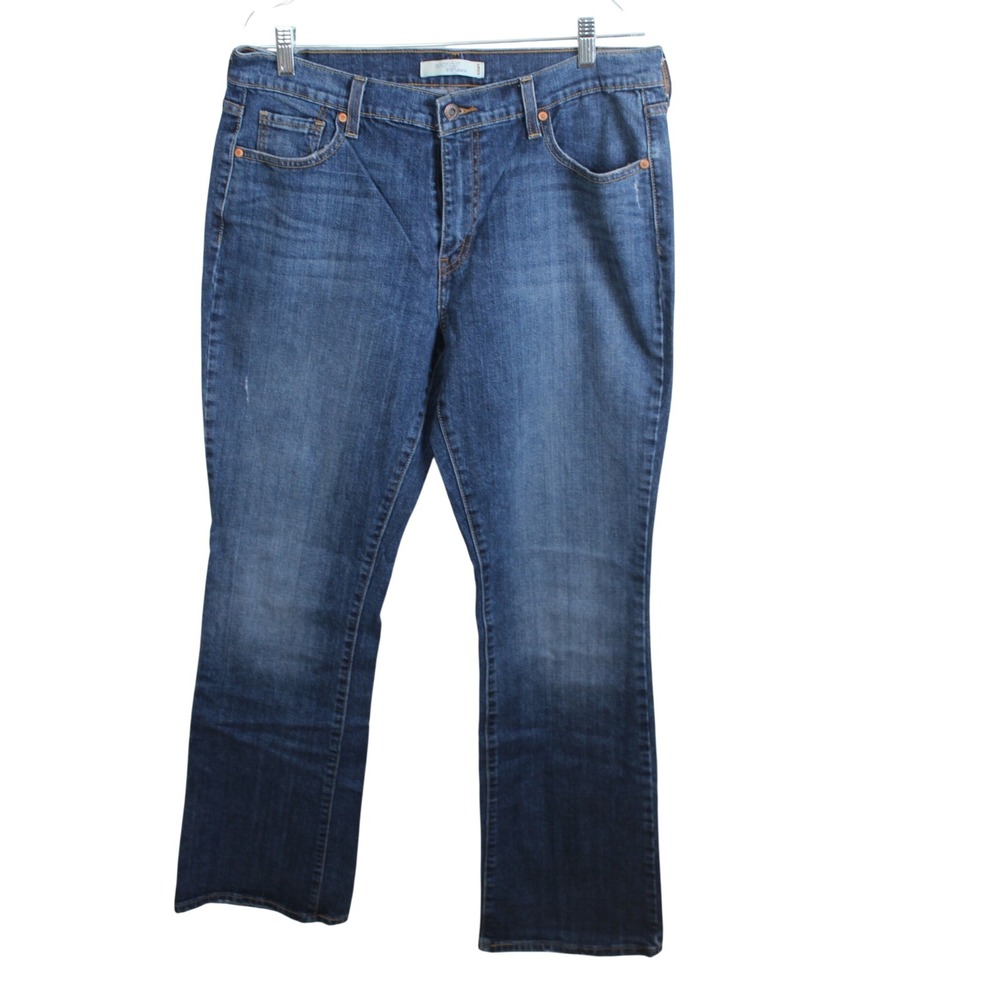 Levis 515 Bootcut Jeans Womens 14L Blue Medium Wash Mid Rise Flap Pocket Denim